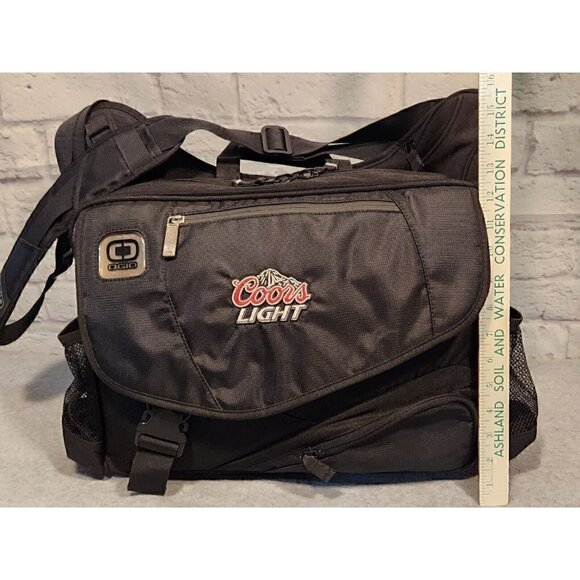OGIO Coors Light Messenger Bag Black Padded Laptop - Picture 14 of 16